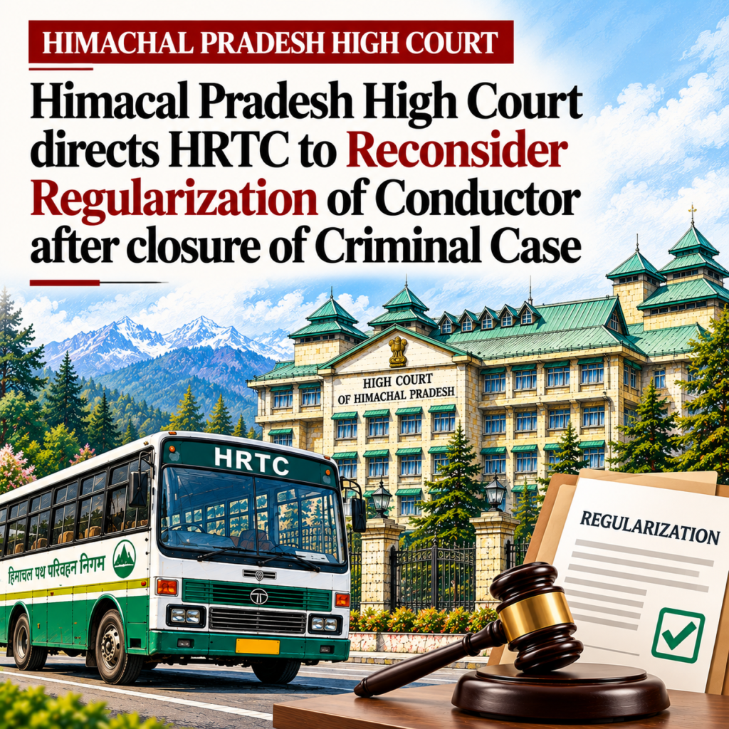 HP High Court Directs HRTC to Reconsider Regularization of Conductor, after closure of Criminal Case HRTC